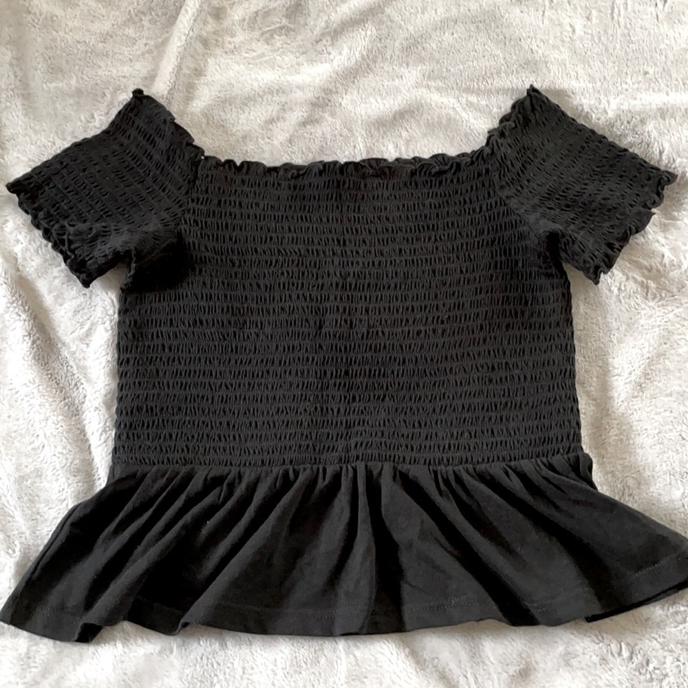 NWOT American Eagle Stretch Crop Top with Peplum